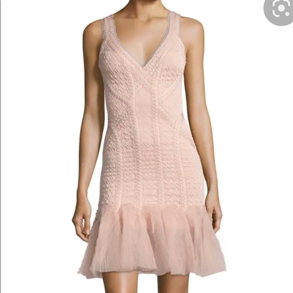 Gorgeous Herve Leger Natia dress in color Bare size Small.